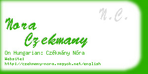 nora czekmany business card